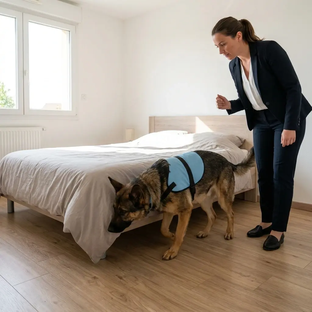 Comment se déroule la détection canine à Sausheim ?