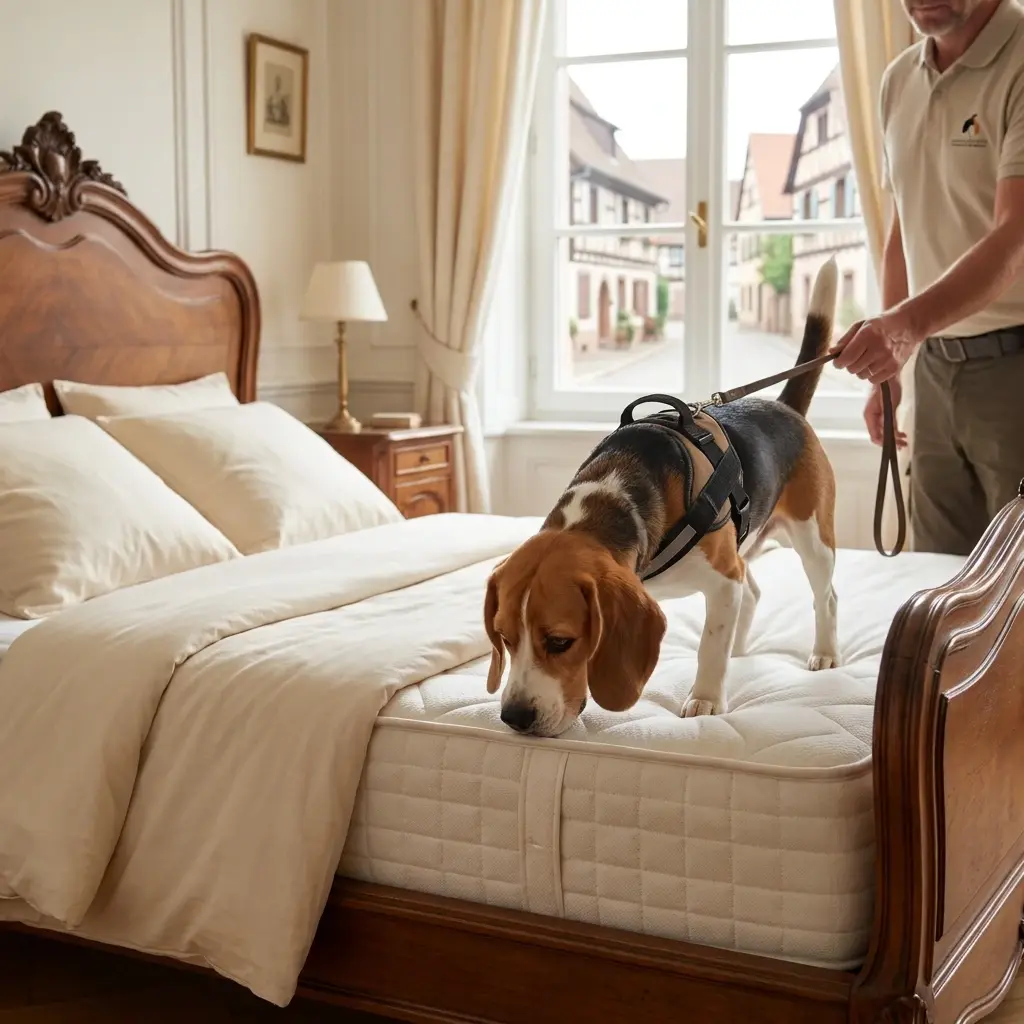 Comment réagir avant l'arrivée du chien expert à Issenheim ?