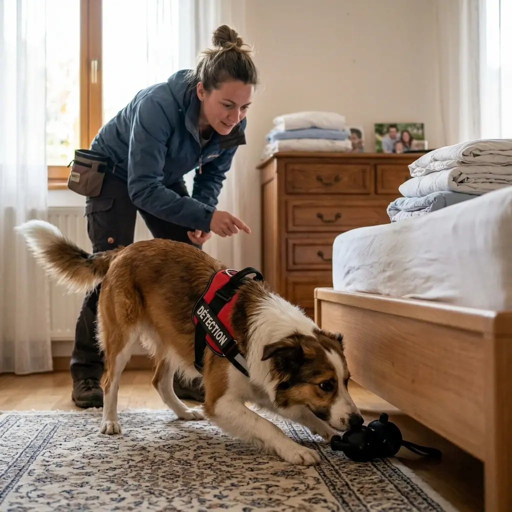 Comment se déroule la détection canine à Blotzheim ?