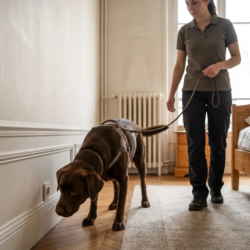 Comment réagir avant l'arrivée du chien de détection à Paris 10e ?