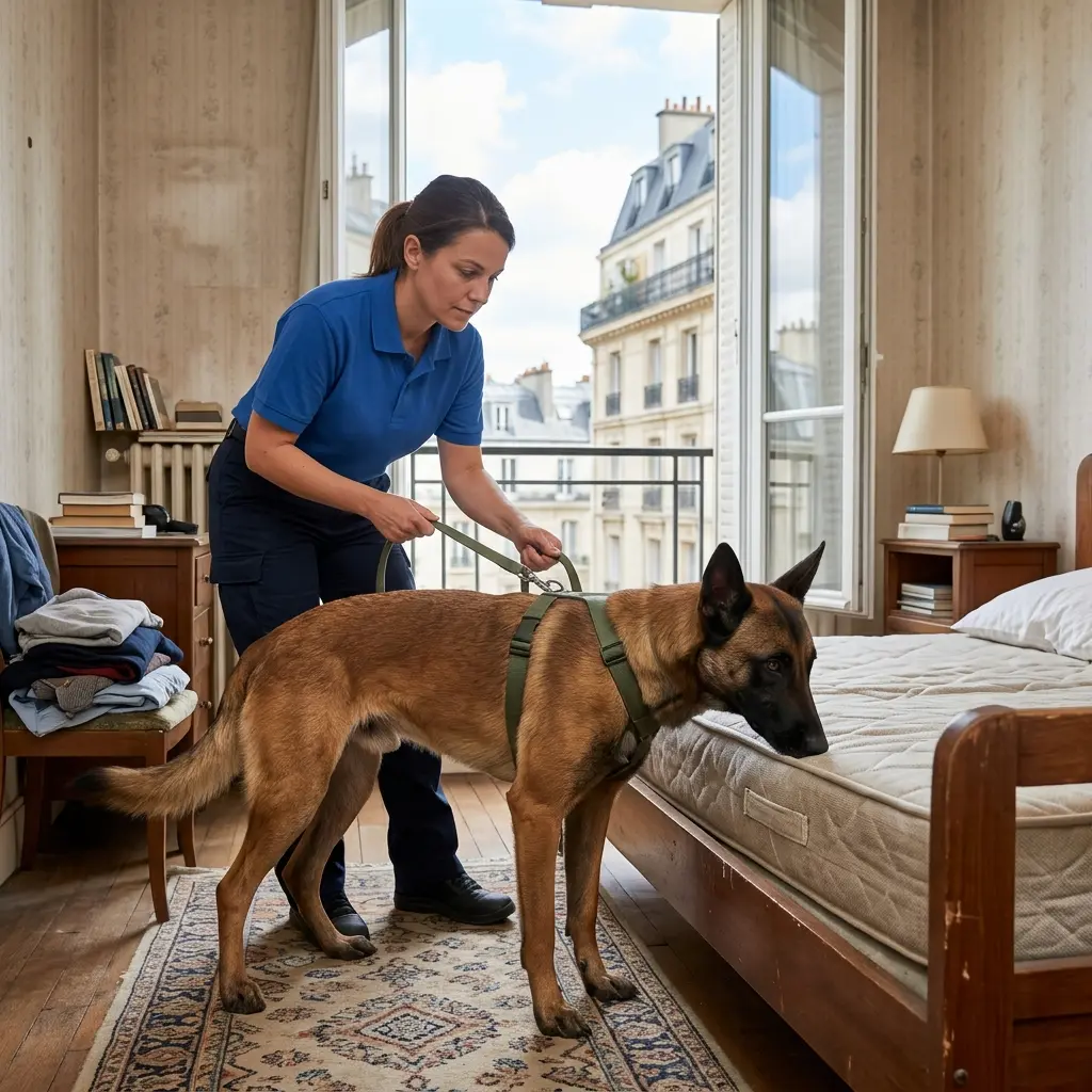 Comment se déroule la détection canine à Paris 19 ?