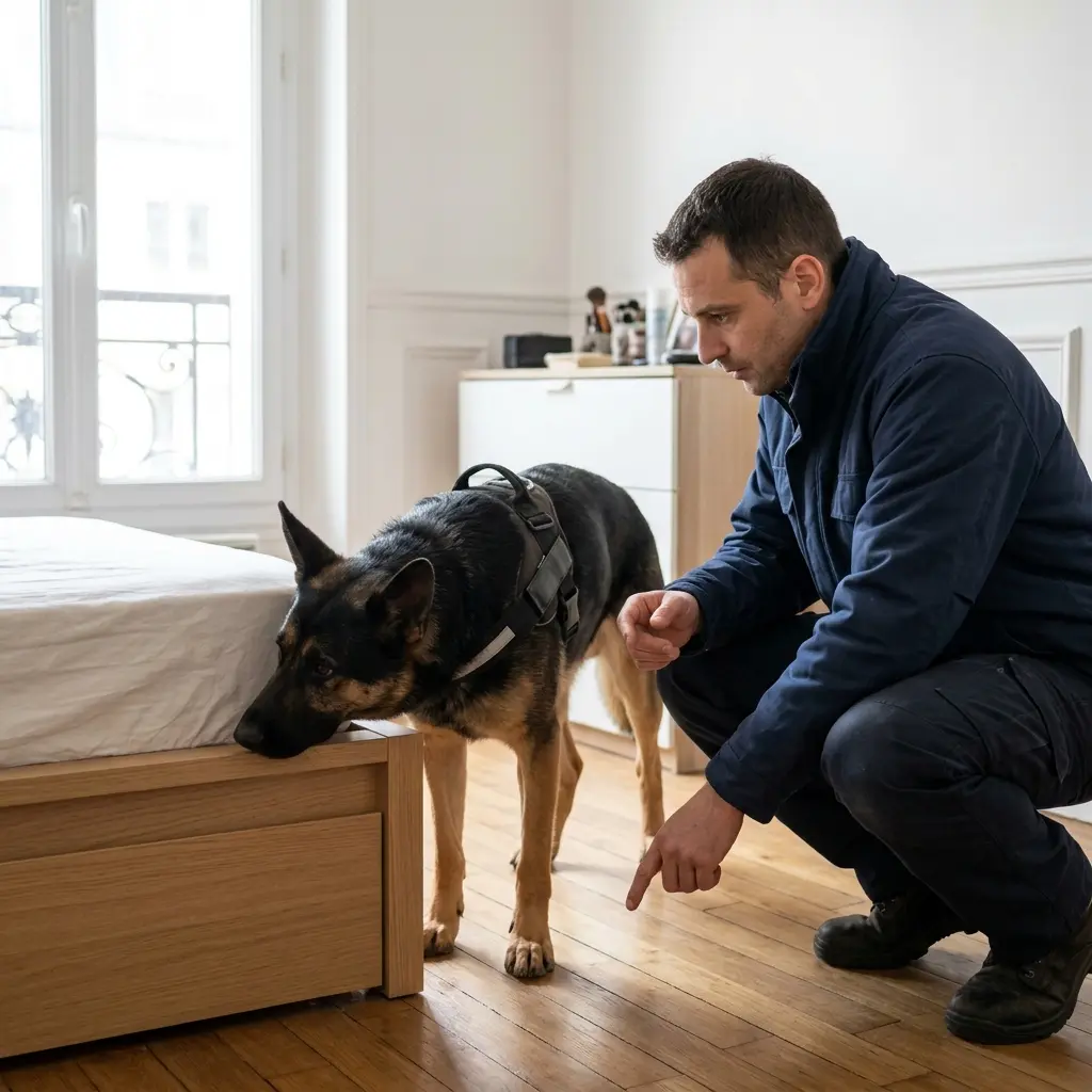 Le fonctionnement de la recherche canine sur site