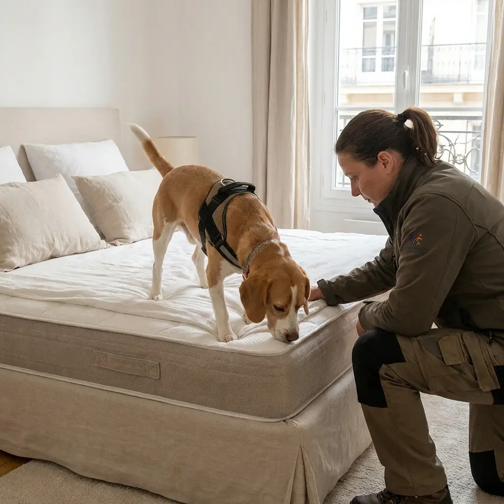 Adopter les bons gestes avant le passage du chien détecteur