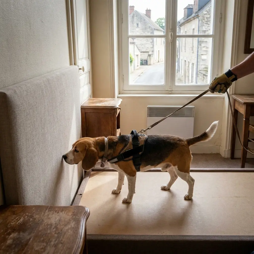 Comment réagir avant l'arrivée du chien détecteur à Lésigny ?