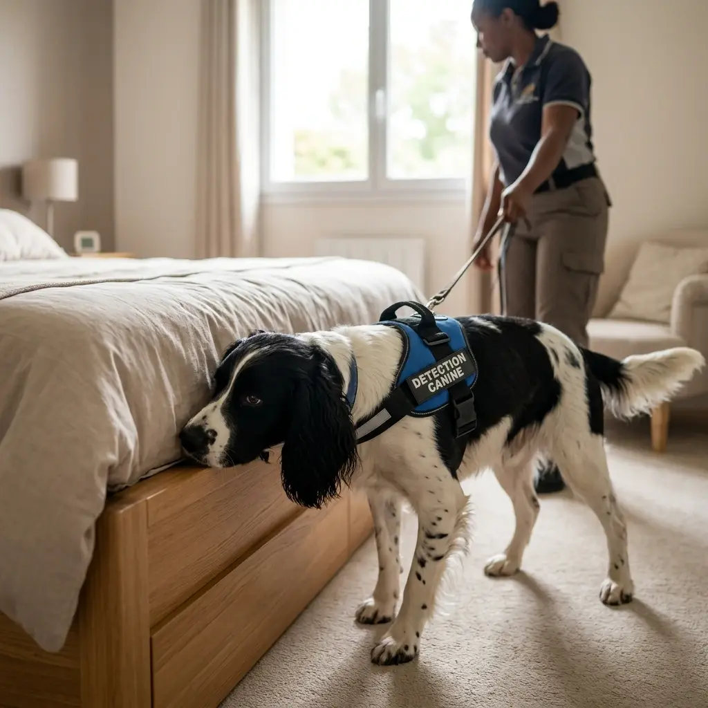 Comment réagir avant l'arrivée du chien détecteur à Brou-sur-Chantereine ?