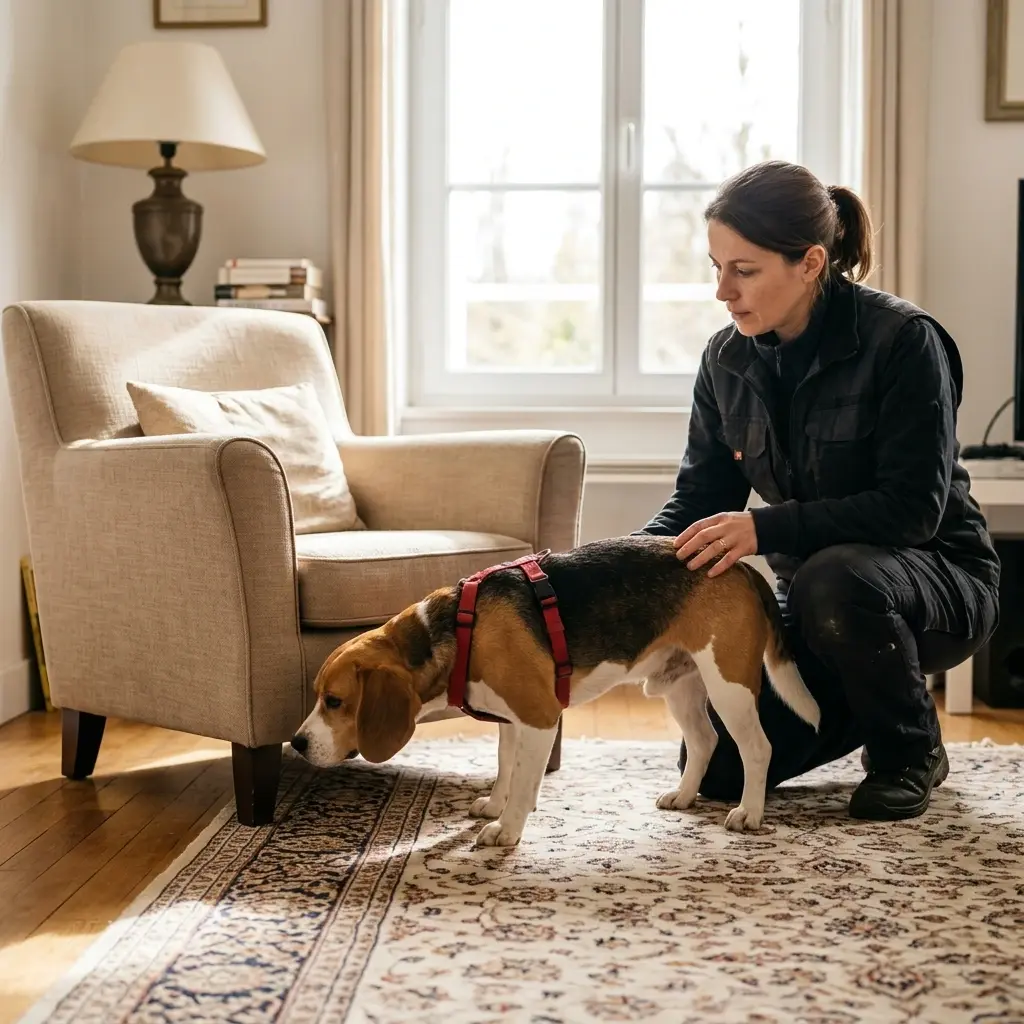 Comment fonctionne la recherche canine sur place