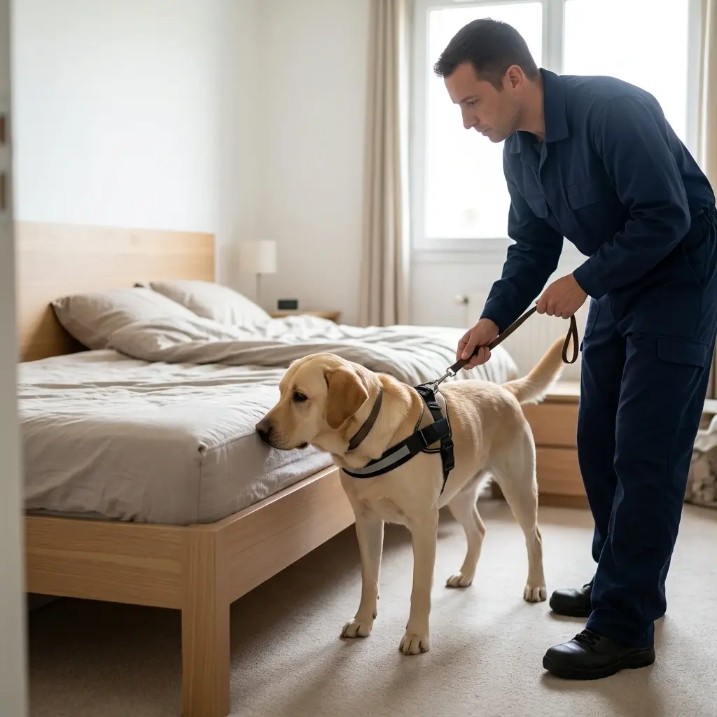 Comment se déroule la détection canine à Guérard ?