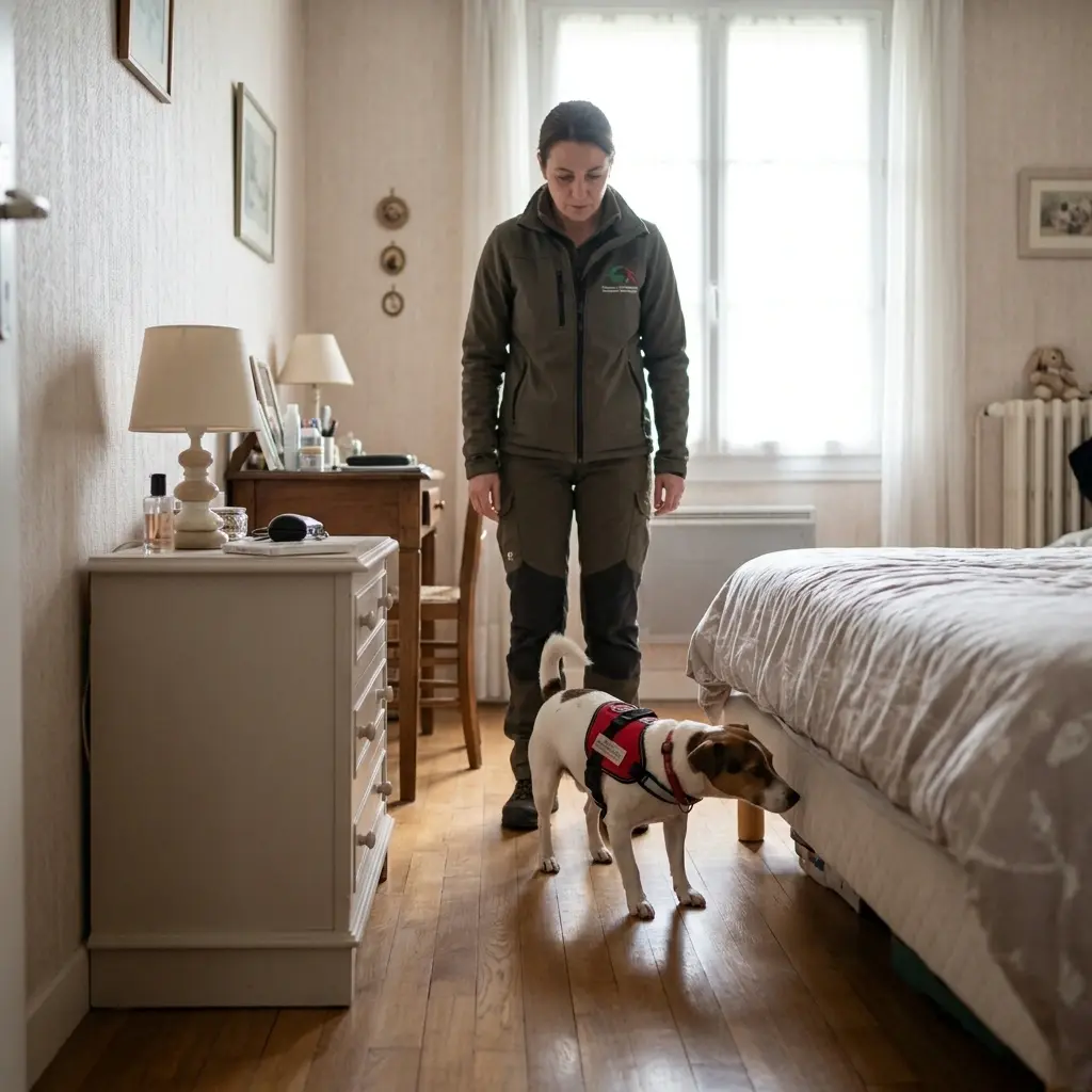 Détection canine punaise de lit Bois-le-Roi (77590)