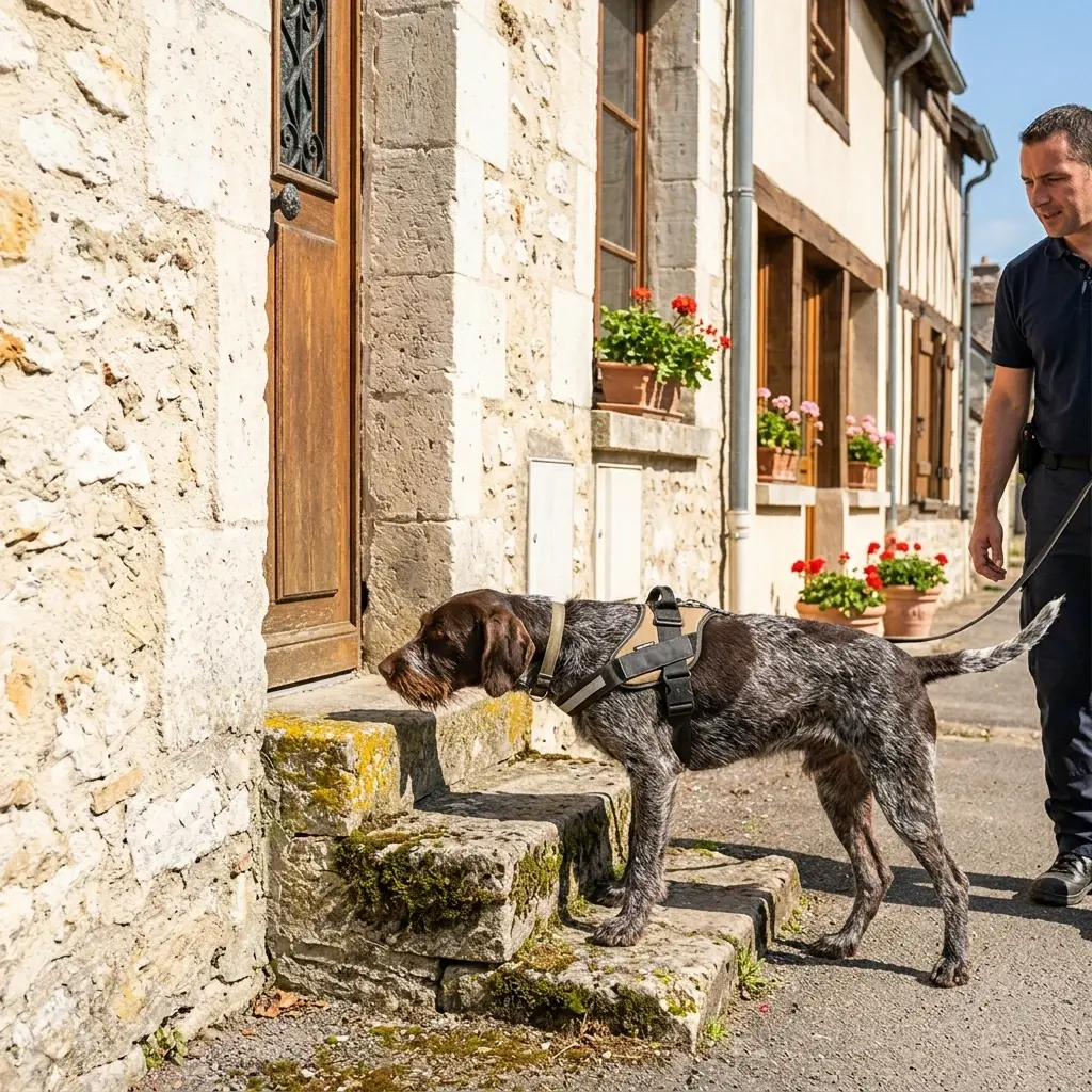 Comment se déroule la recherche canine à Couilly-Pont-aux-Dames ?