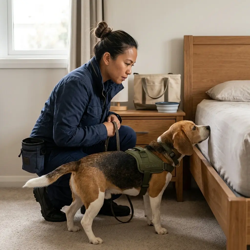 Comment se déroule la détection canine au Pecq ?