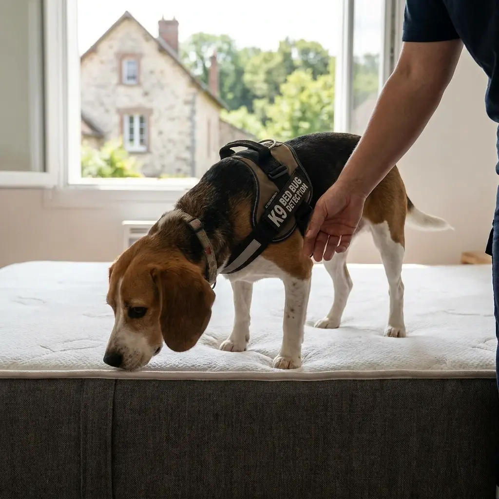 Comment réagir avant l'arrivée du chien détecteur à Mézy-sur-Seine ?