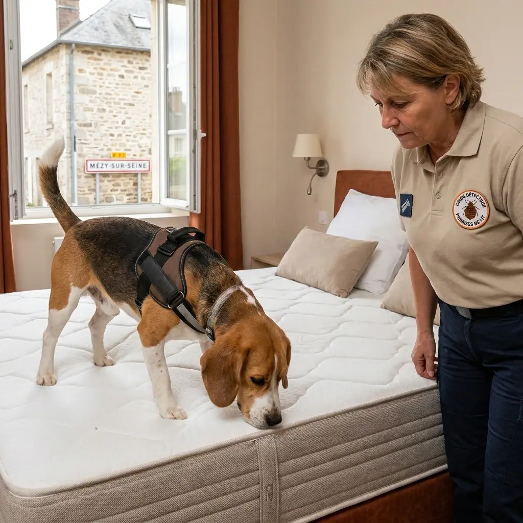 Comment se déroule la détection canine à Mézy-sur-Seine ?
