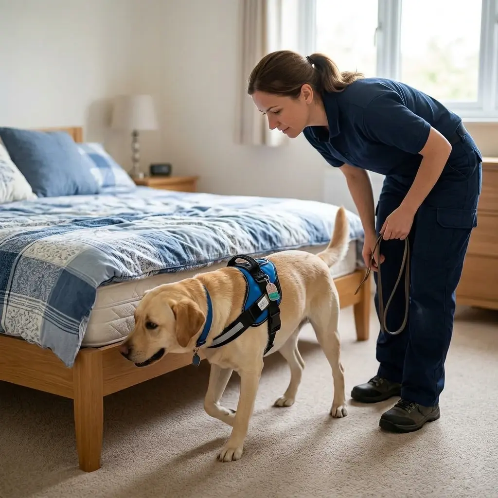 Comment se déroule la recherche canine sur place