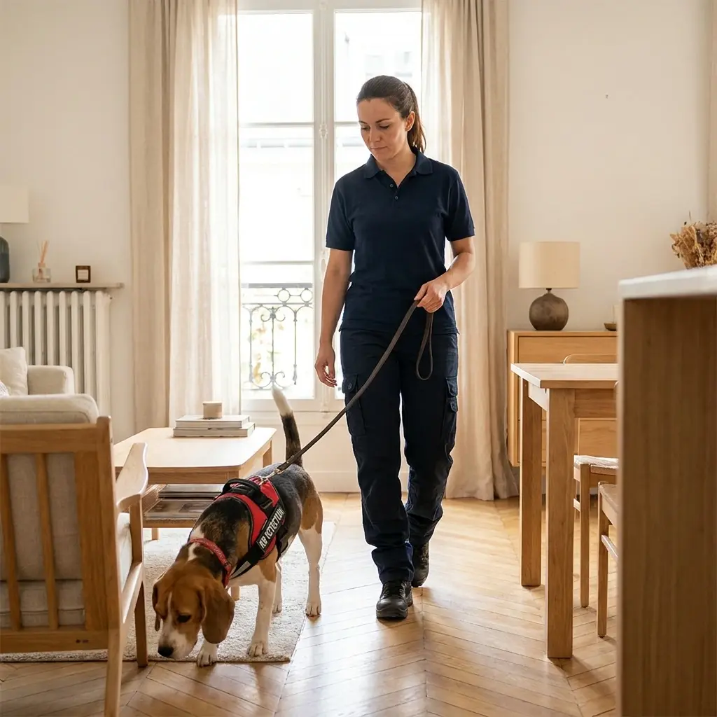 Comment se déroule la détection canine à Élancourt ?