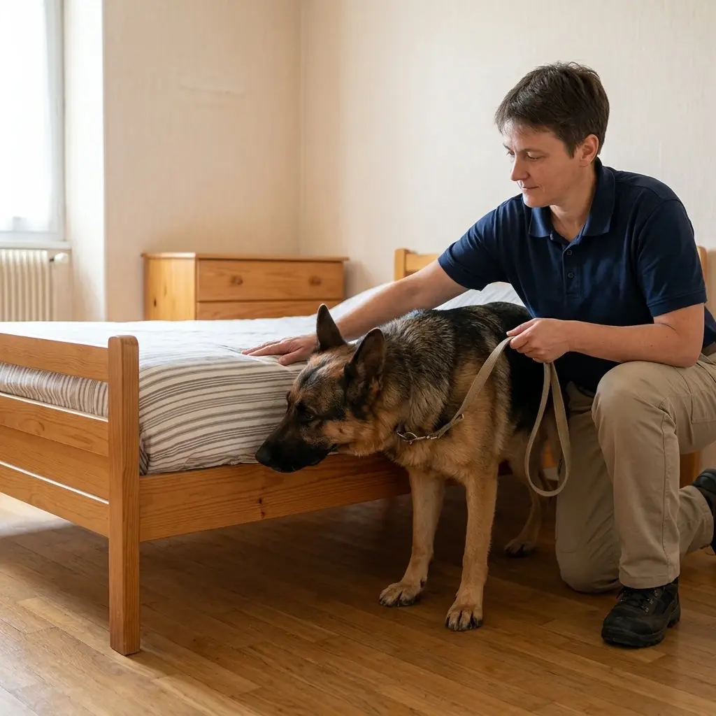 Le fonctionnement de la détection canine sur place