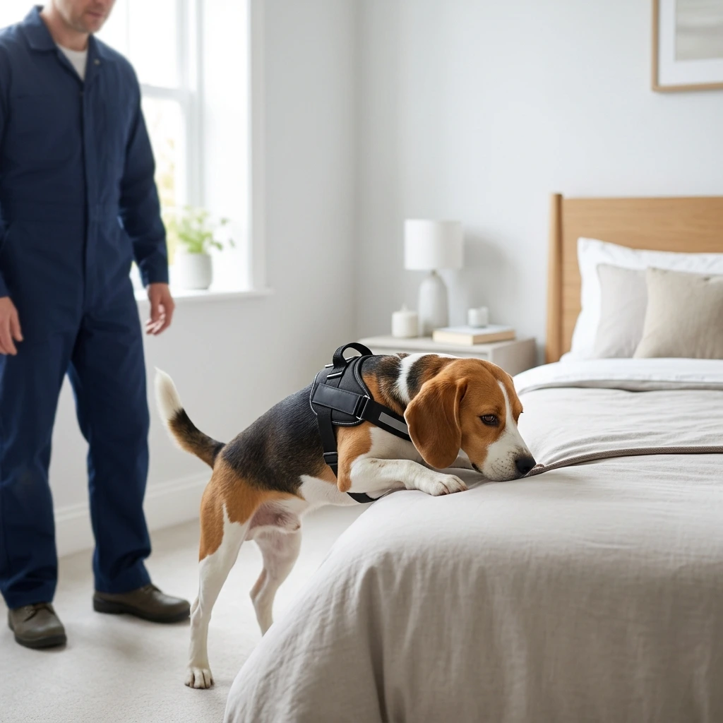 Comment se déroule la détection canine à Golbey ?