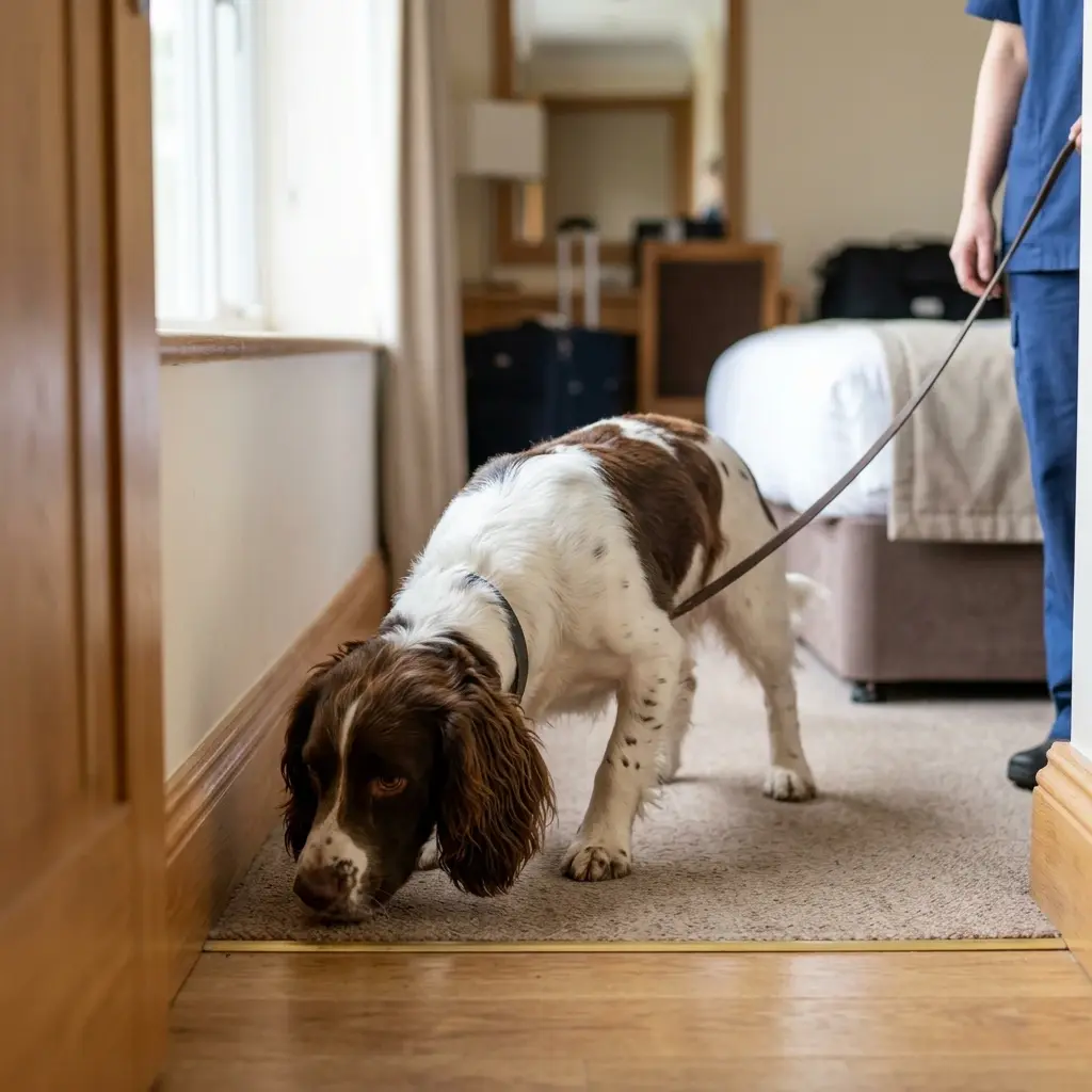 Le fonctionnement de la détection canine sur place