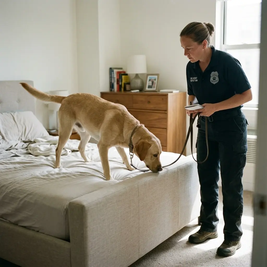Comment se déroule la détection canine à Champlan ?