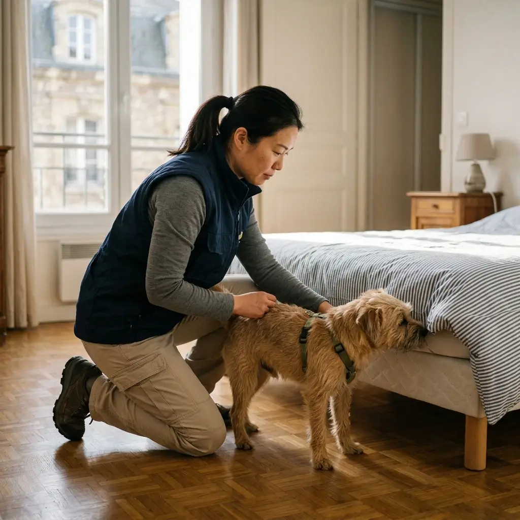 Comment réagir avant l'arrivée du chien détecteur ?