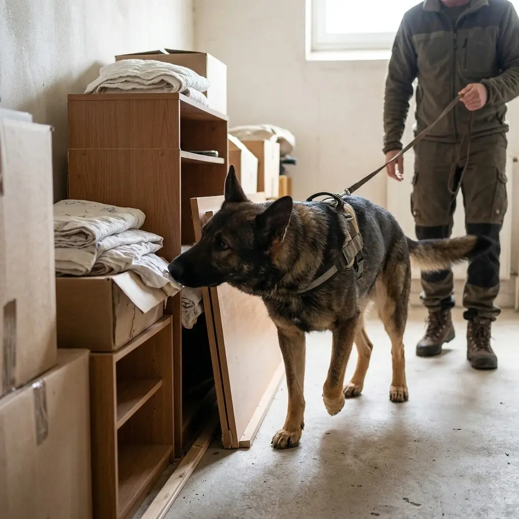 Comment se déroule la recherche canine à Leuville-sur-Orge ?