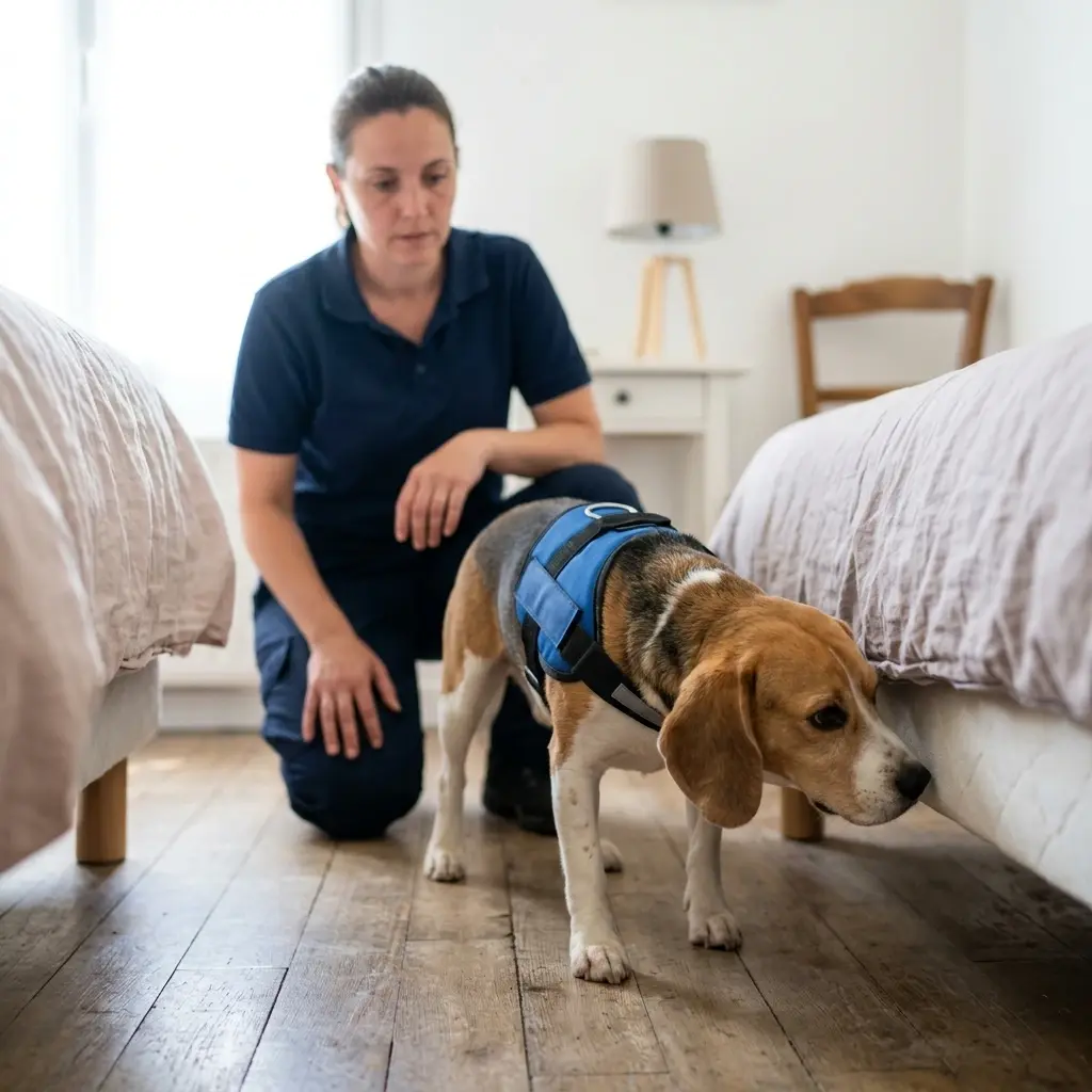 Comment se déroule la détection canine à Linas ?