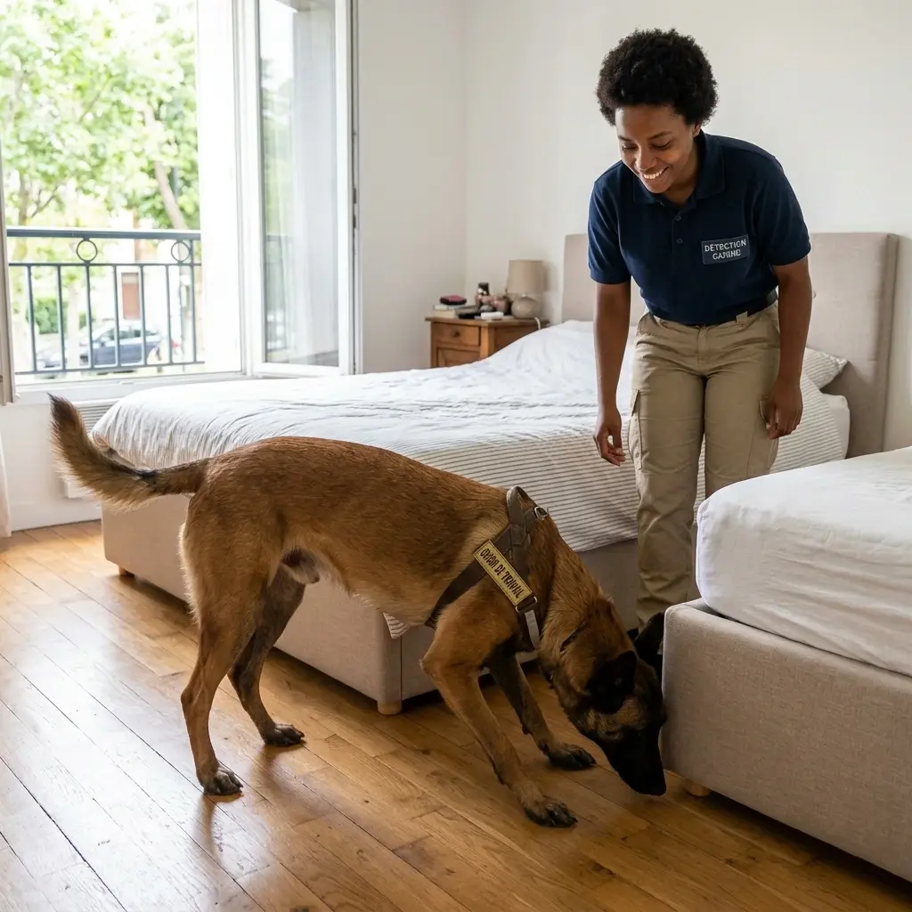 Comment se déroule la détection canine à Épinay-sur-Orge ?