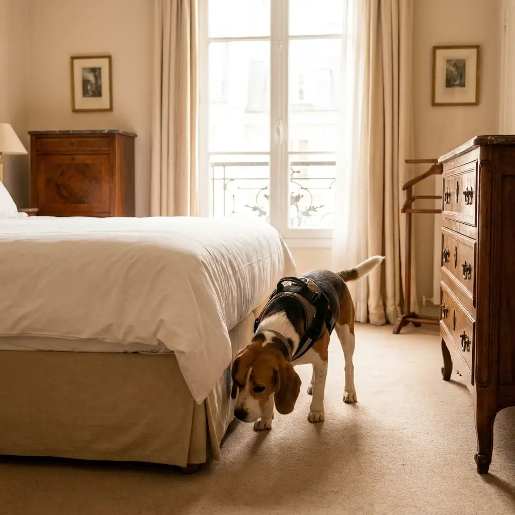 Le fonctionnement de la détection canine sur place