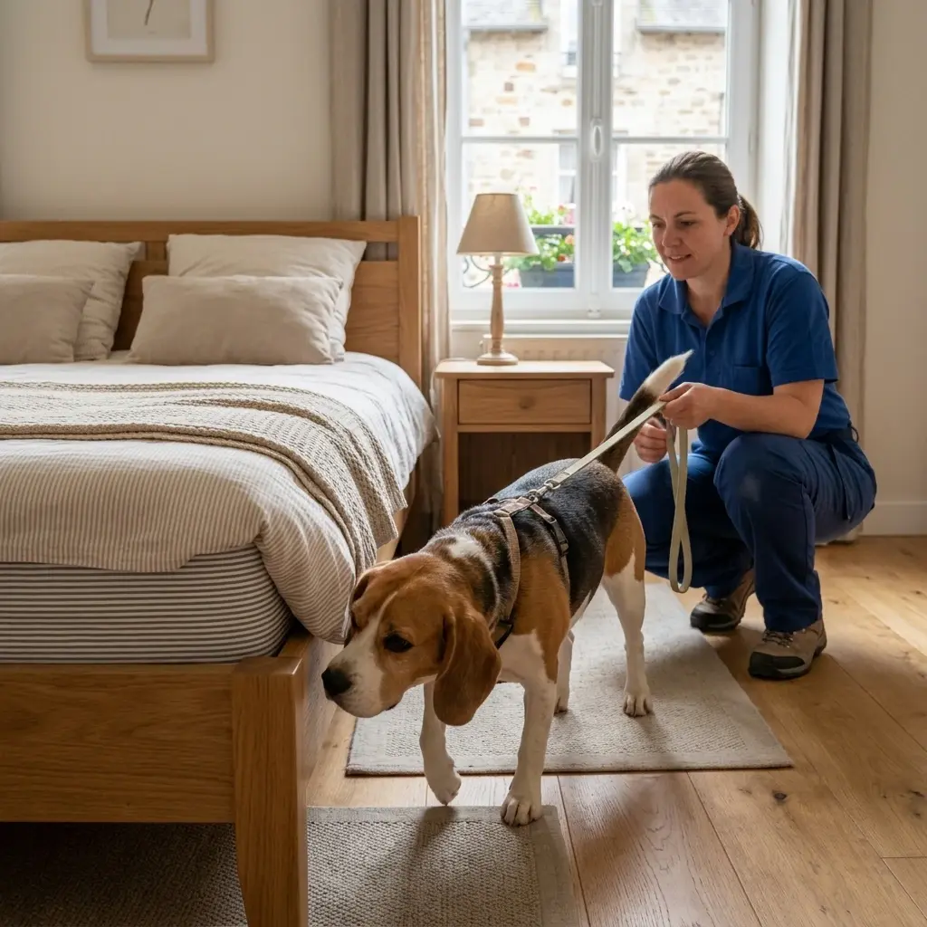 Comment réagir avant l'arrivée du chien renifleur à Dourdan ?