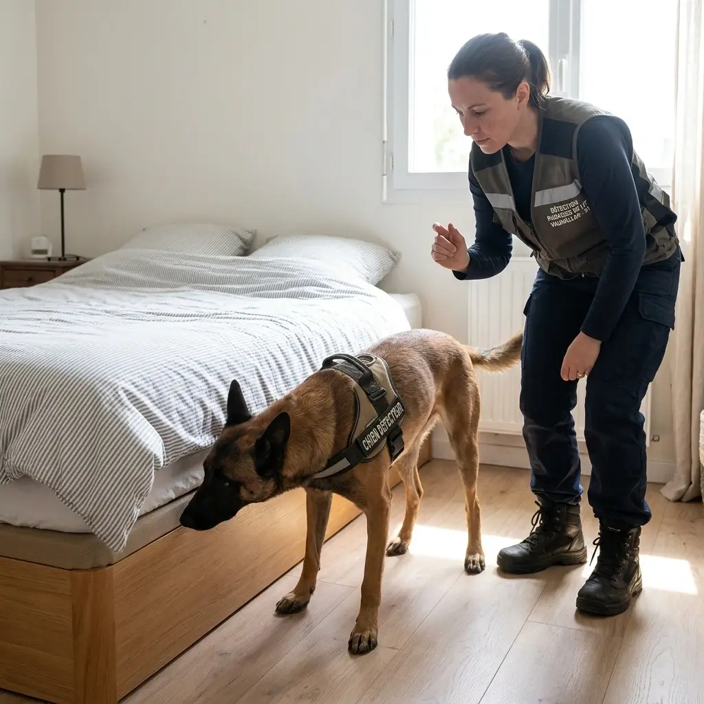 Comment se déroule la détection canine à Vauhallan ?