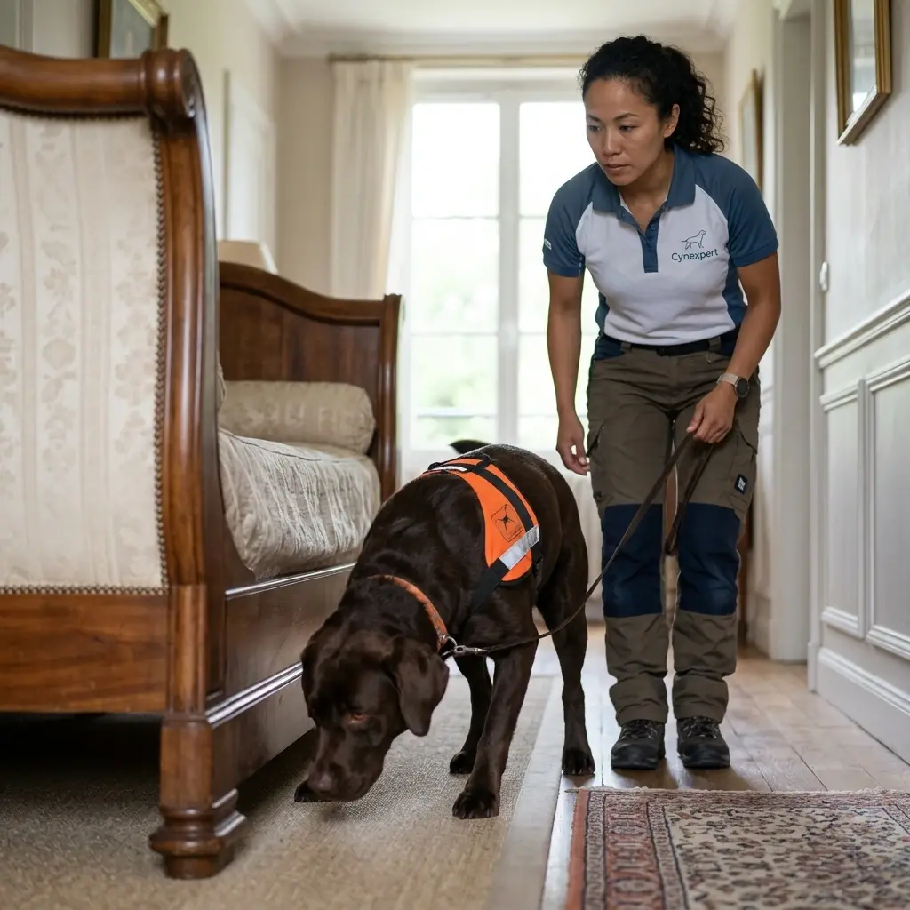 Comment se déroule la détection canine à Saint-Chéron ?