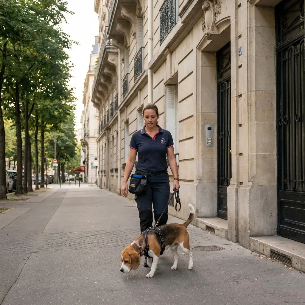 Comment se déroule la détection canine à Étréchy ?