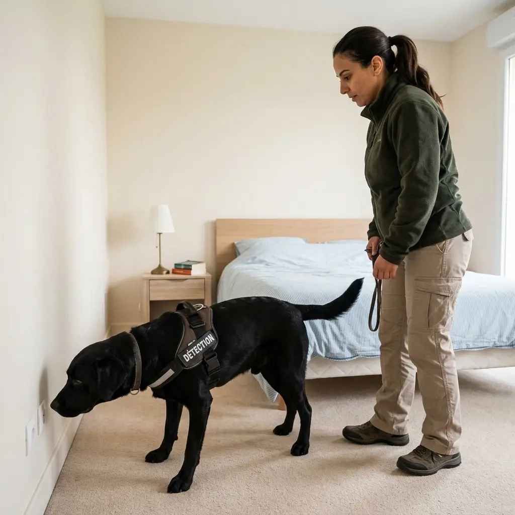 Comment se déroule la détection canine à Boissy-sous-Saint-Yon ?
