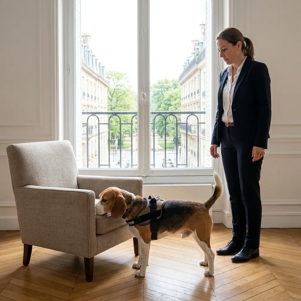 Comment se déroule la détection canine à Sceaux ?