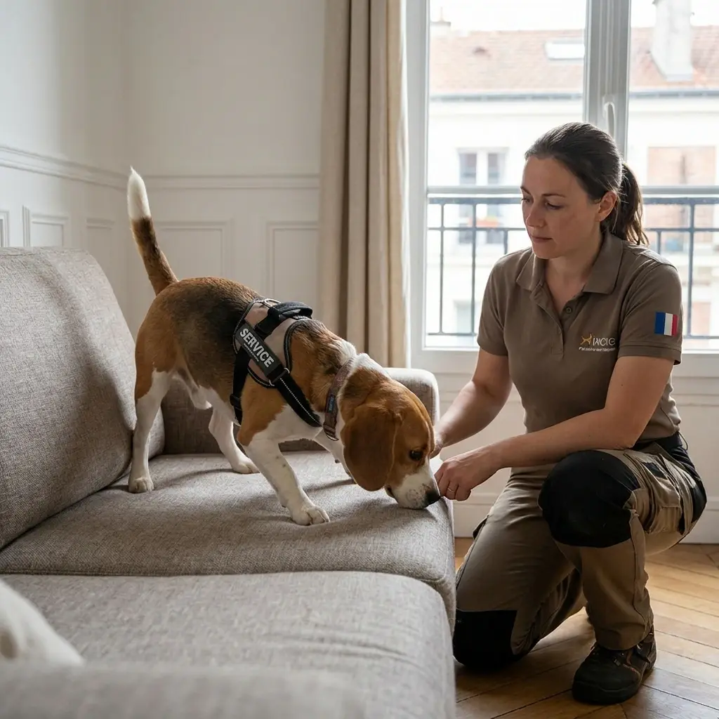 Comment se déroule la détection canine à Asnières-sur-Seine ?