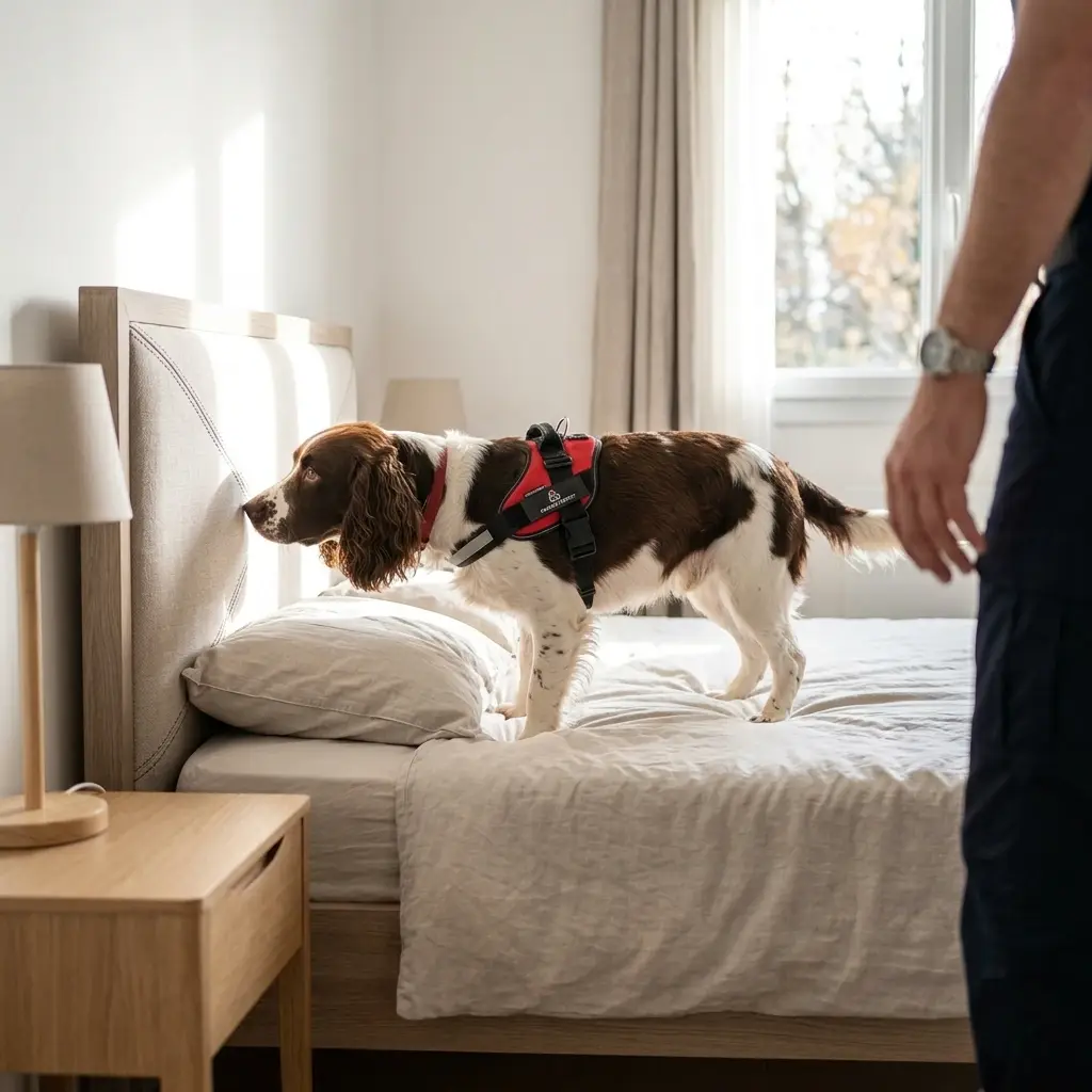 Le fonctionnement de la recherche canine sur place