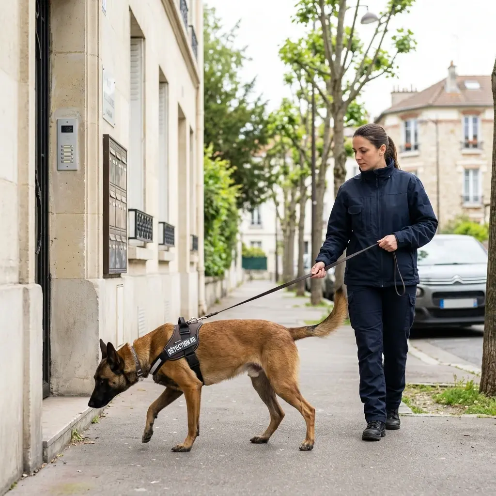 Comment se déroule la détection canine à Villejuif ?
