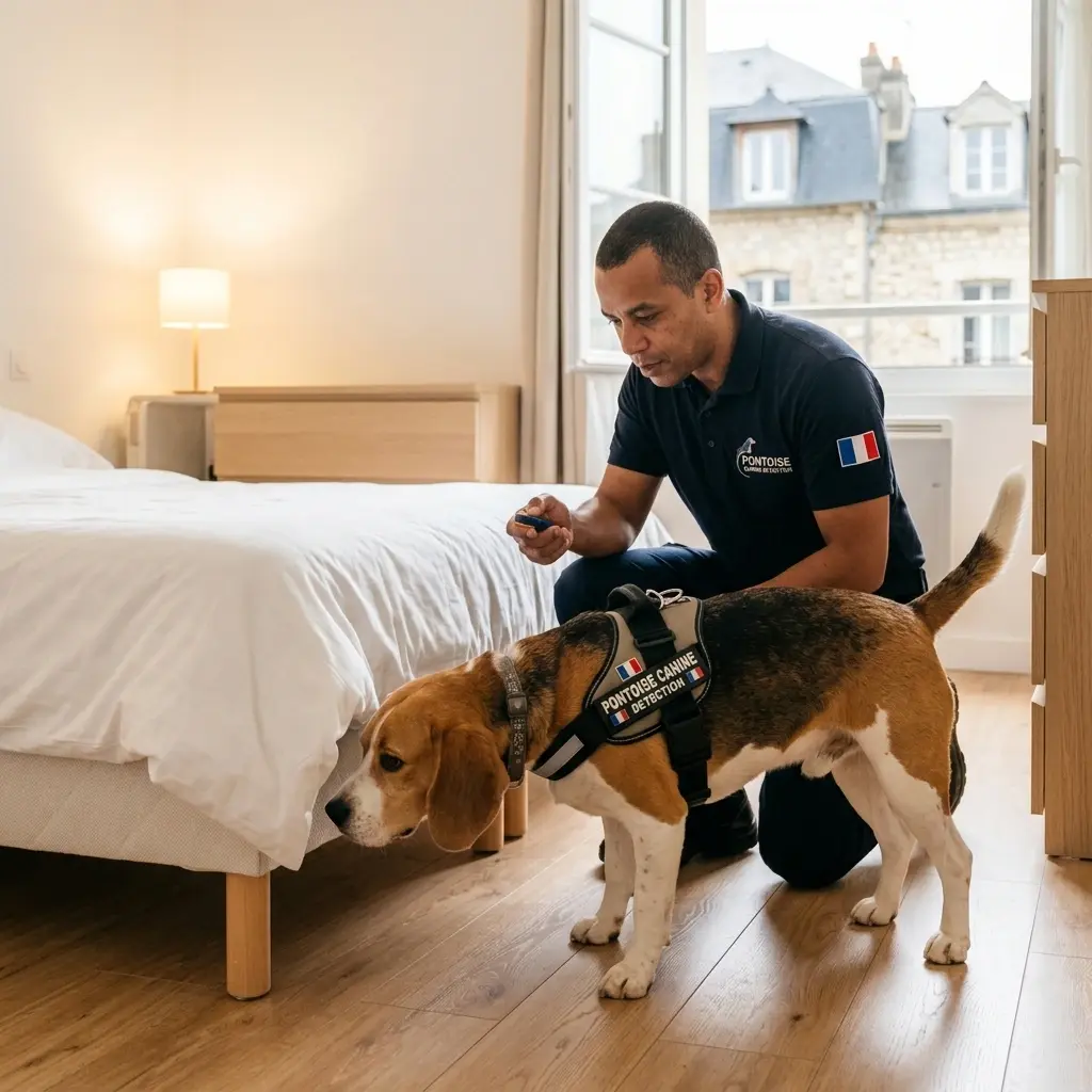 Comment se déroule la détection canine à Pontoise ?
