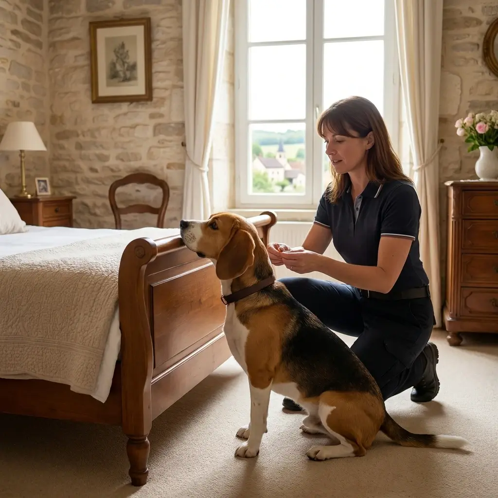 Comment se déroule la détection canine à Puiseux-en-France ?