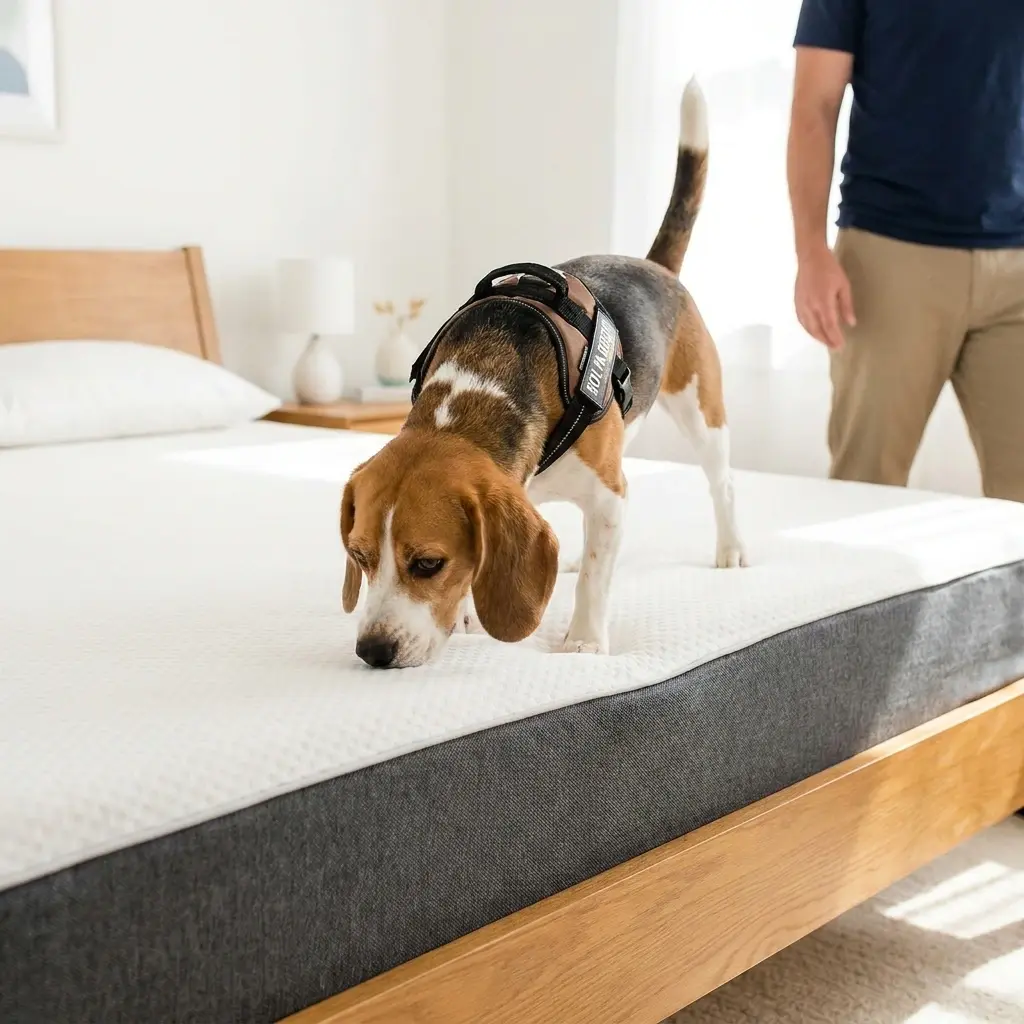 Comment se déroule la recherche canine à Presles ?