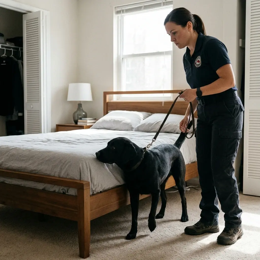 Comment se déroule la détection canine à Frépillon ?