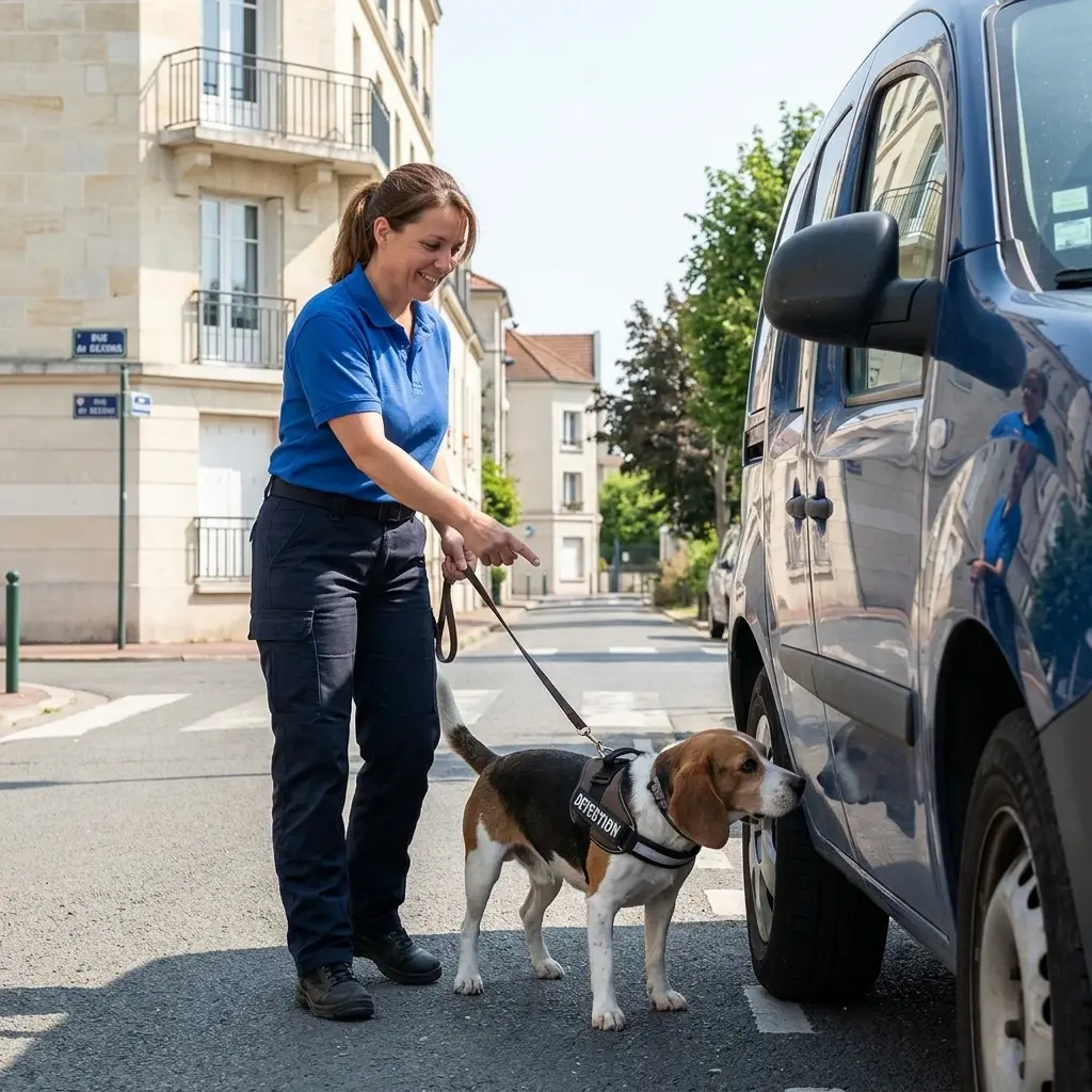 Comment se déroule la détection canine à Bezons ?