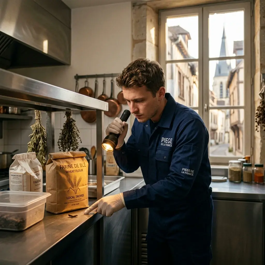 Comment identifier une infestation de mites alimentaires dans l'Aube ?