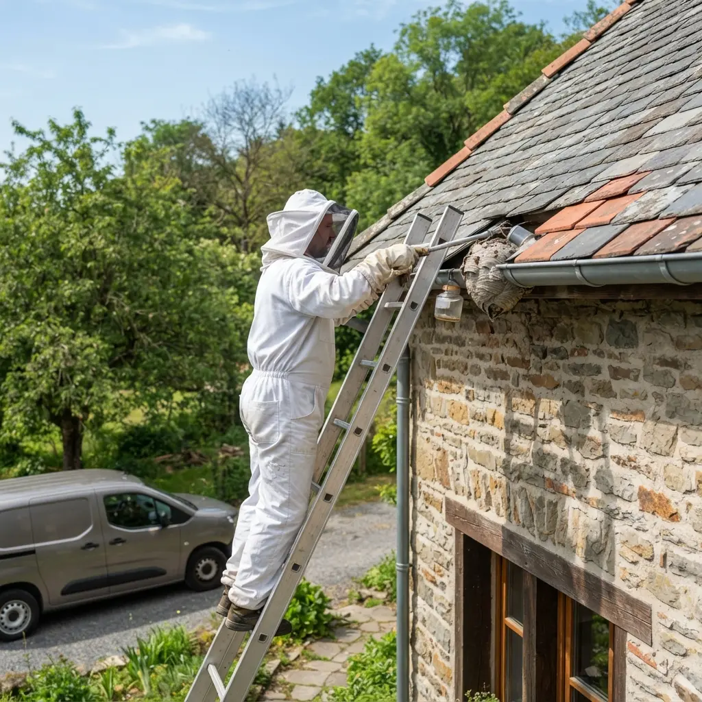 Réaction immédiate face à un nid de frelon dans les Ardennes