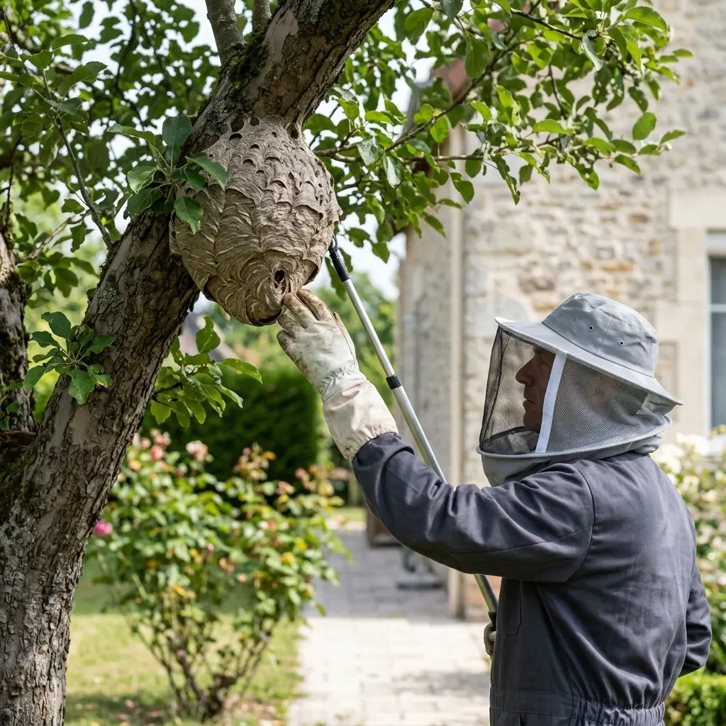 L'approche technique pour détruire un nid de frelons