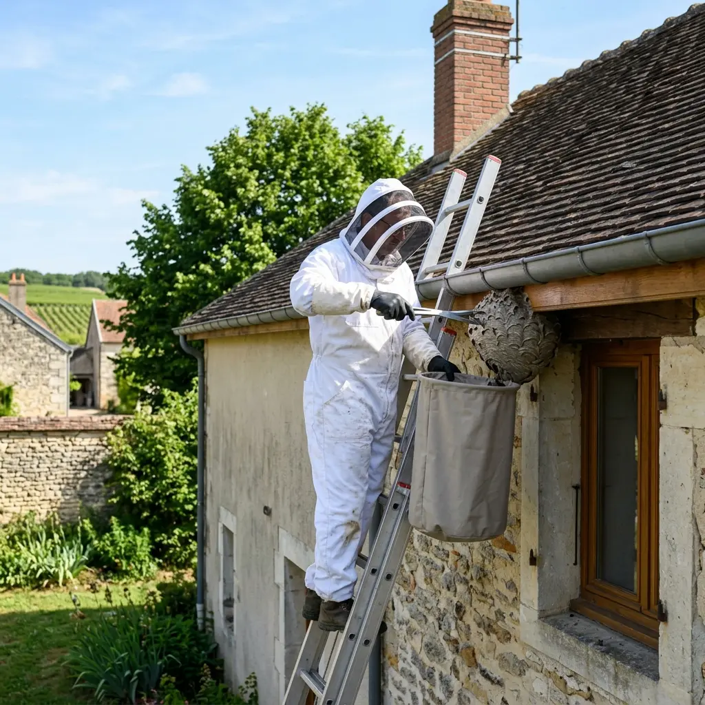 Nid de frelon Blancs-Coteaux (51130)