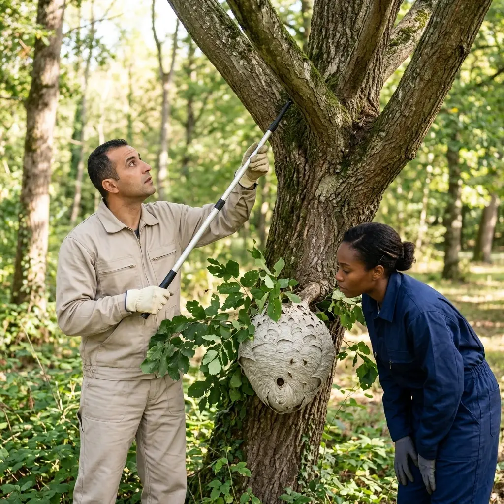 Pourquoi nous choisir à Petite-Forêt pour le traitement d’un nid de frelon