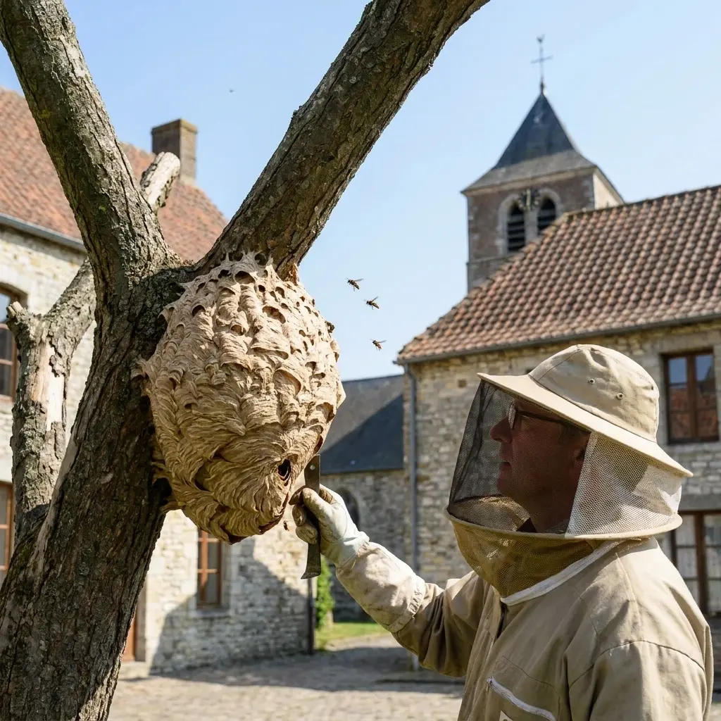 L'approche technique pour détruire un nid de frelon