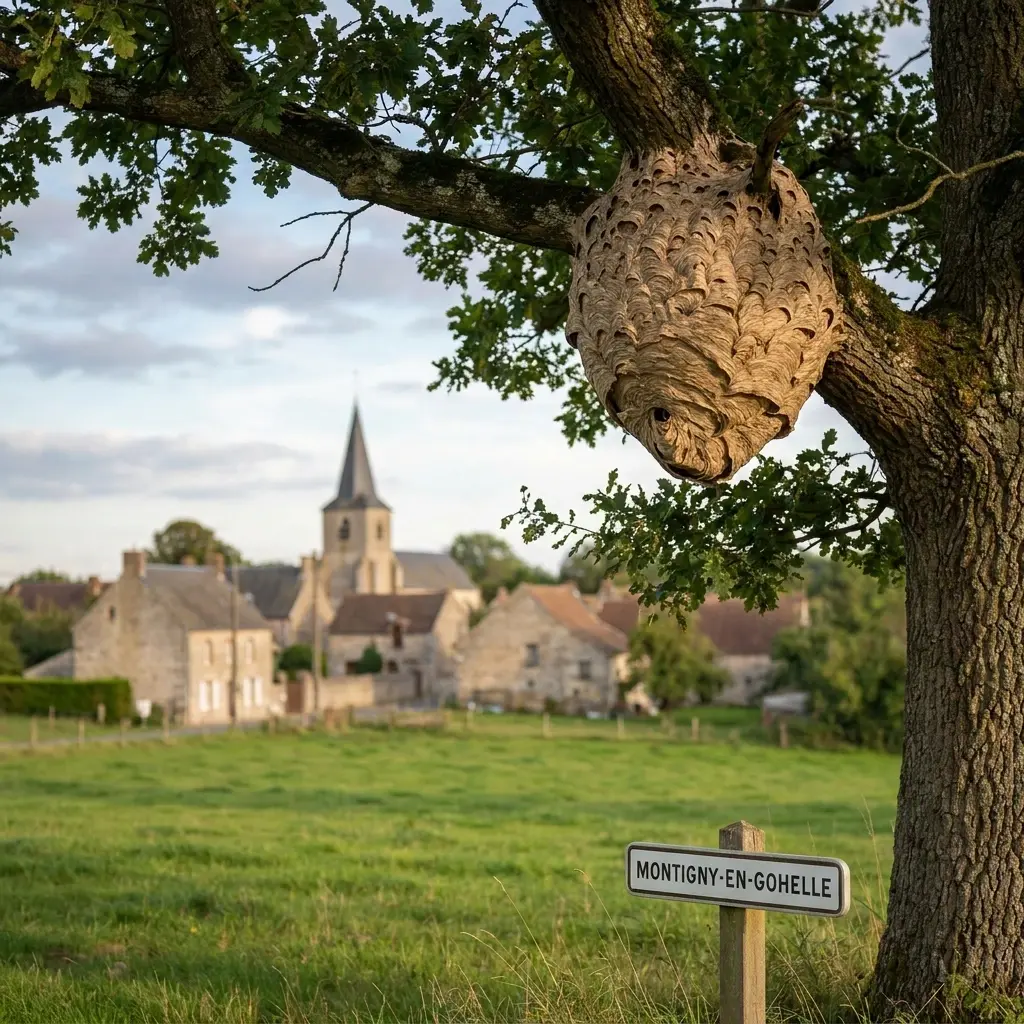 Nid de frelon Montigny-en-Gohelle (62640)