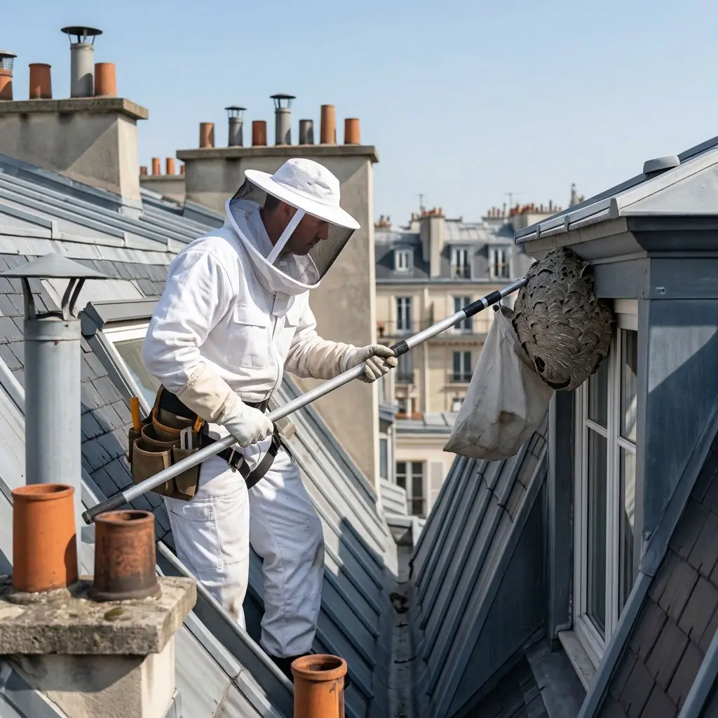 Nid de frelon Paris 7 (75007)