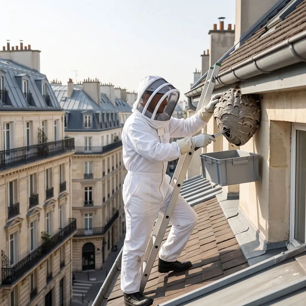 Nid de frelon Paris 9 (75009)